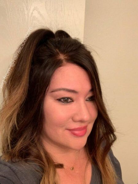 (Entirely handmade!) Natural hair wig in color "LISA RINNA" (long bob) photo review