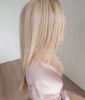 Blonde hair wig ROMEE STRIJD mid-length with middle side fringe 13 L